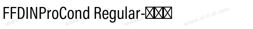 FFDINProCond Regular字体转换